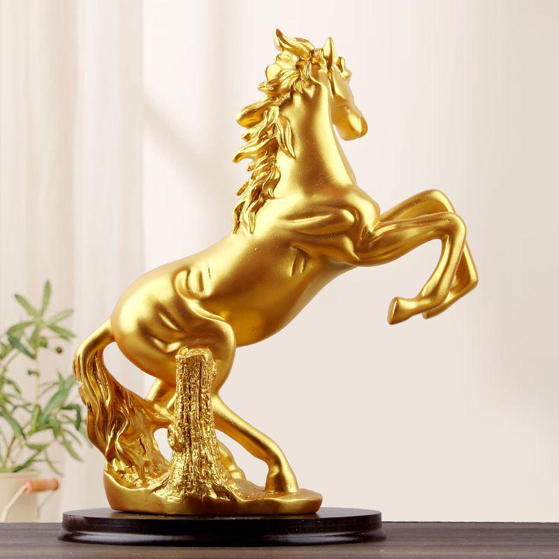 Success on Horseback: Large Horse Figurine for Home or Office Decor