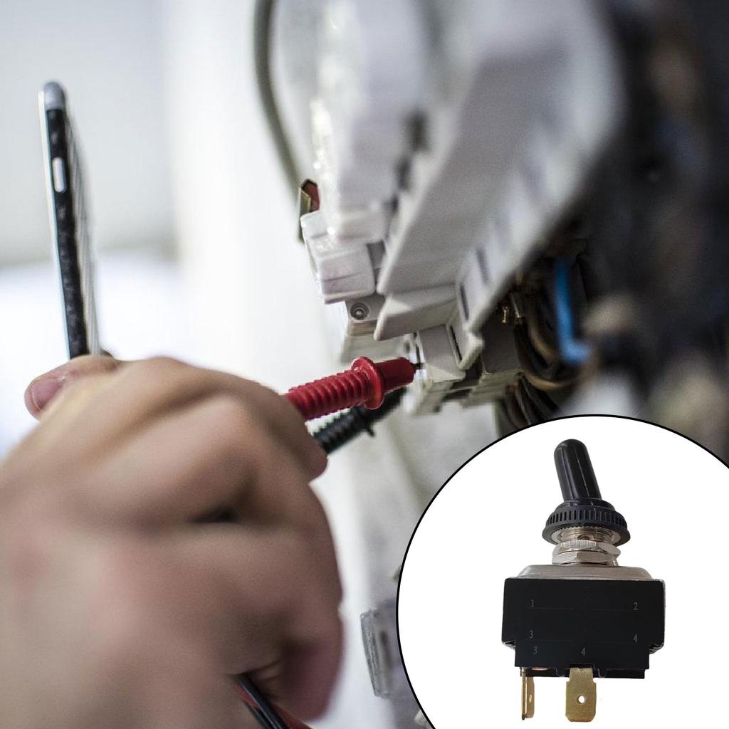 Easy To Install 4 Pin Toggle Control Versatile 4 Pin Toggle Switches PVC for Home Electrical & Steampunk Uses