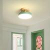 Modern Led Ceiling Lights Entrance Hallway Ceiling Lamps Balcony Wood Round Cloakroom Dining Room Study Bedroom Lighting