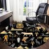 1pc Egyptian Symbols Office Round Area Rug, Under Office Chairs Bedroom Living Room Home Decor, Room Deco