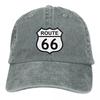 Gorra de Béisbol Señal Ruta 66 Merchandising Casual Desgastada Lavada Ruta66 Merchandising Sombrero Hombre Mujer