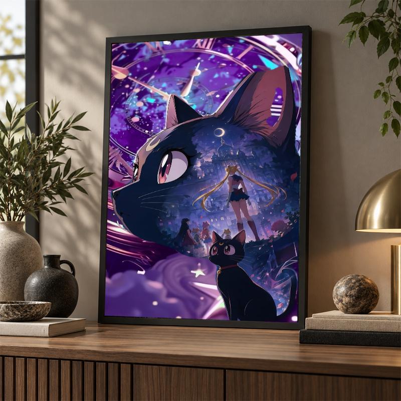 Sailor Moon Diamond Painting Kit 5D Full Drill DIY Diamond Mosaic Wall Art Home Decor