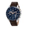 Maserati Men's Traguardo Quartz Watch, 45mm, 10 ATM Water Resistant, Brown Leather, Chronograph, Japanese Movement, 2-Year Warranty