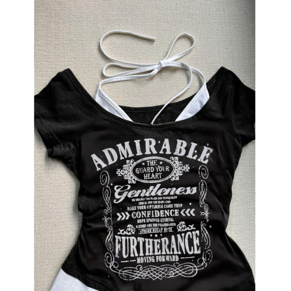 Camiseta Elegante Feminina Y2k Tops Branco Renda Vintage Anos 2000 Roupas Coreanas Femininas Fofa Slim Doce Menina Camiseta Harajuku Camisetas Camiseta Gráfica