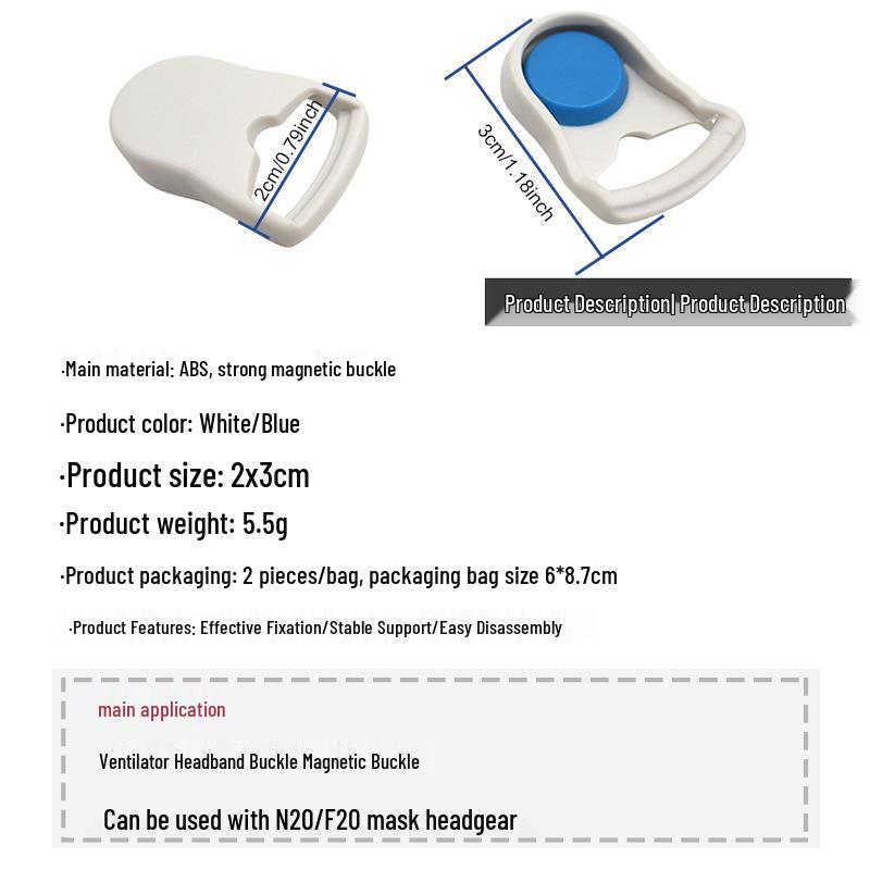 Magnetische Clips für ResMed AirFit F20/N20/F30/F30i Masken