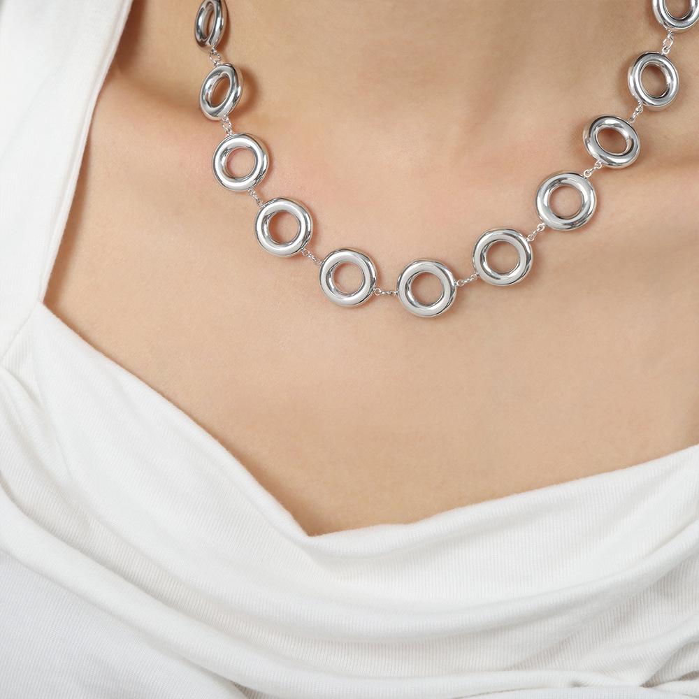 Modern Geometric Gold-Plated Titanium Steel Bracelet & Earring Set