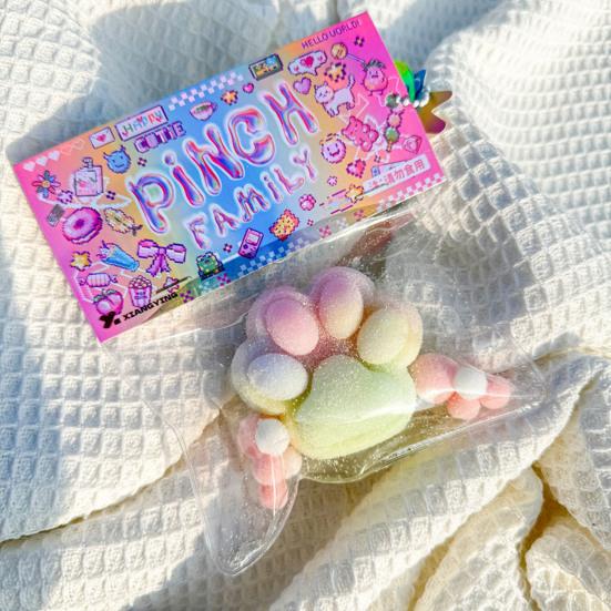 Waffel-Quetschspielzeug, langsame Rückfederung, Stressabbau, Hasen-Dessert, Katzenpfote, zerquetscht, sensorisches Zappelspielzeug, Kneifspielzeug, Geburtstagsgeschenk für Kinder und Erwachsene