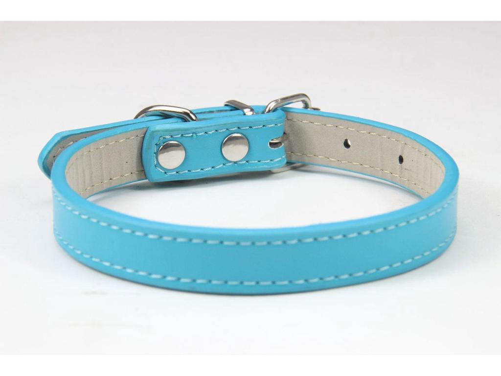 Pet PU Leather Collar & Leash for Small to Medium Dogs & Cats – Solid Color Necklace