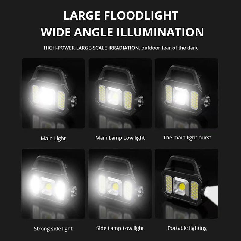 Tragbare Led-strahler Super Helle Led Arbeit Licht Suchscheinwerfer Solar USB Aufladbare Für Outdoor Camping Lampe Led Taschenlampe