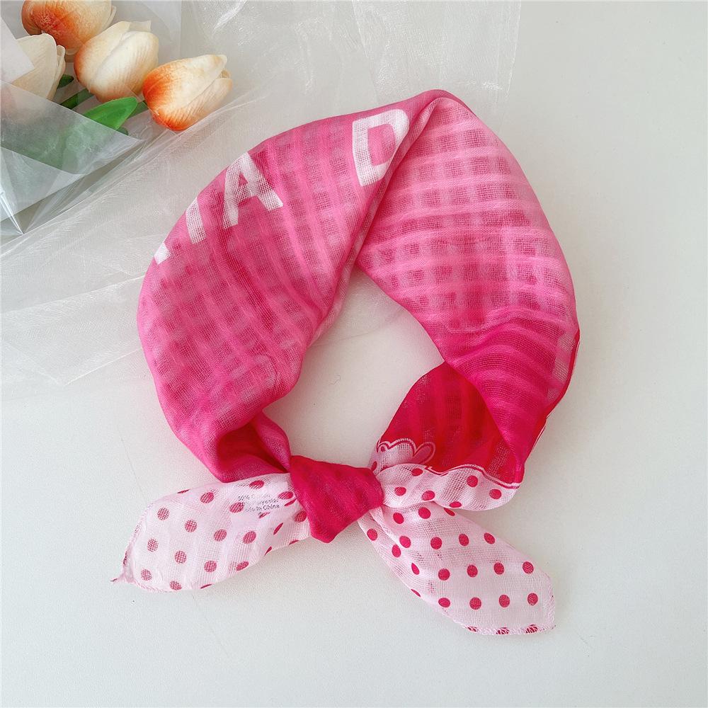 Eșarfă pătrată mică din bumbac și in Eșarfă din mătase Primăvară și toamnă pentru femei Stil nou artistic și versatilă la modă Esarfă cu bentiță cu temperament