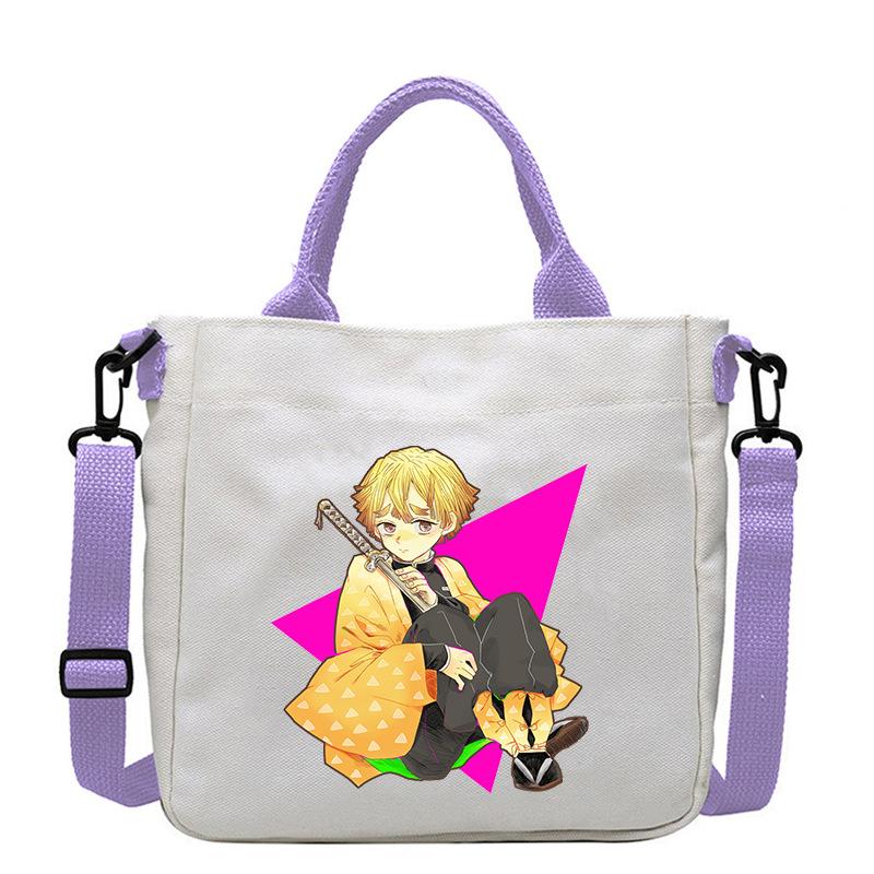 Japan Cartoon Comics Zenitsu Agatsuma Bedruckte Canvas Tasche Umhängetasche Tragetasche 7551