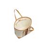 Bally Logo Embroidered Stripe Open Fabric Tote Bag Men Tote Bags Beige 6304841