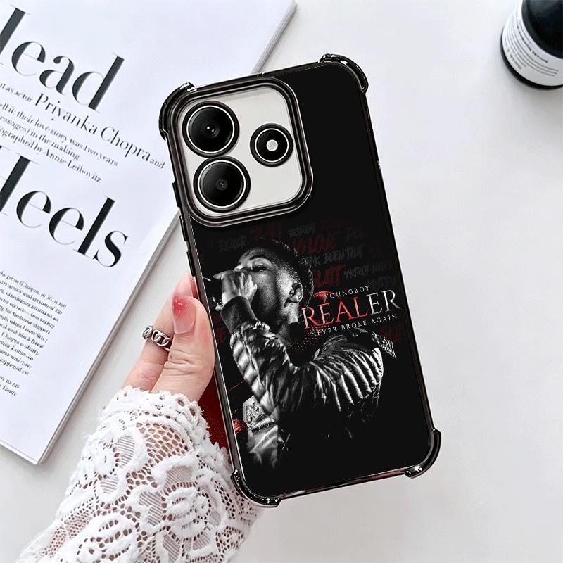 Rapper YoungBoy Plating Phone Case For Xiaomi Redmi Note 14 15 Pro Plus 13 12 11 11S 11T 10 9S 9 5G Anti-Fall Airabag Cover