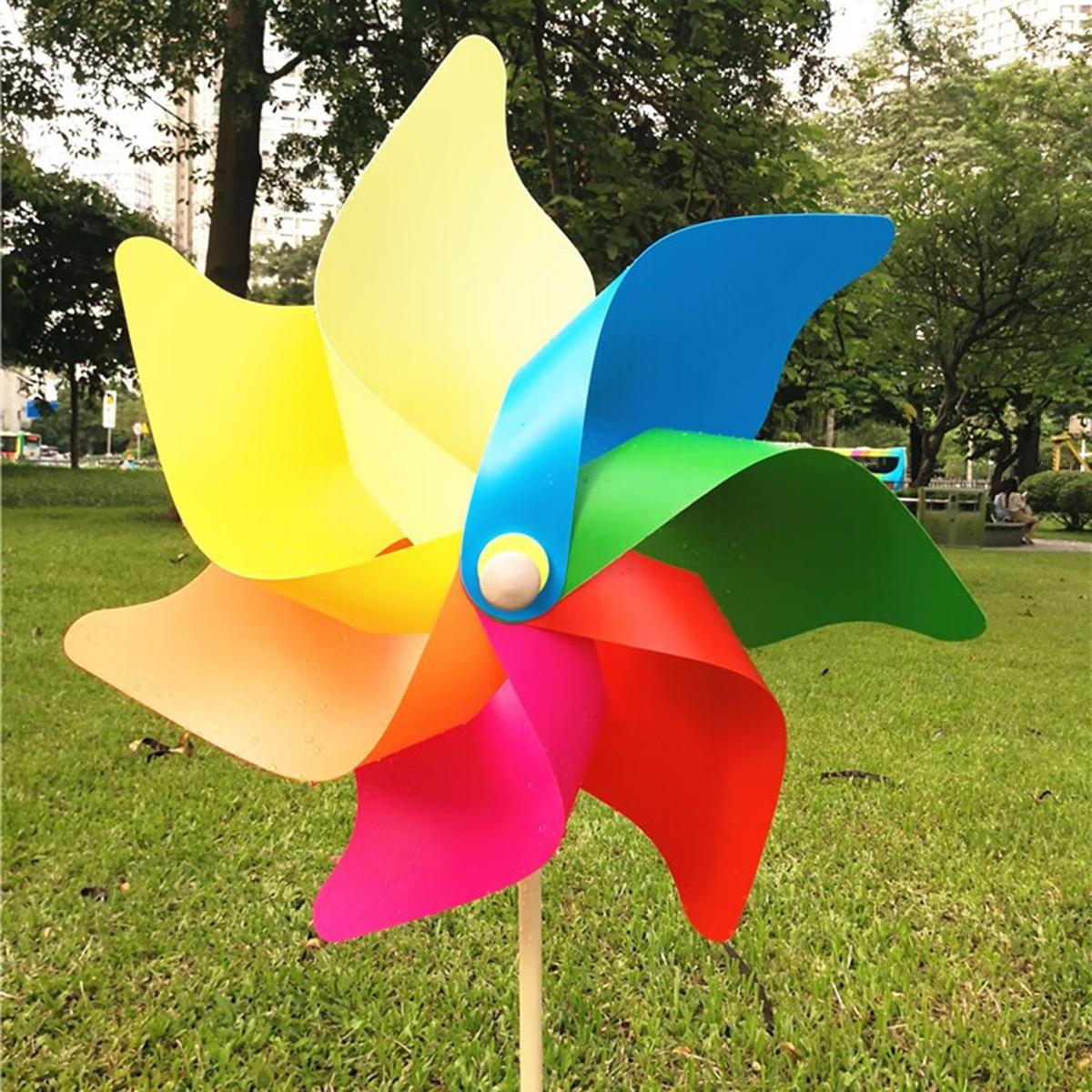 

Diy Manual assembly Colorful Windmill Ornaments, Wooden Poles, Rotating Outdoor Picnic Scene Arrangement, Photo Props разноцветный