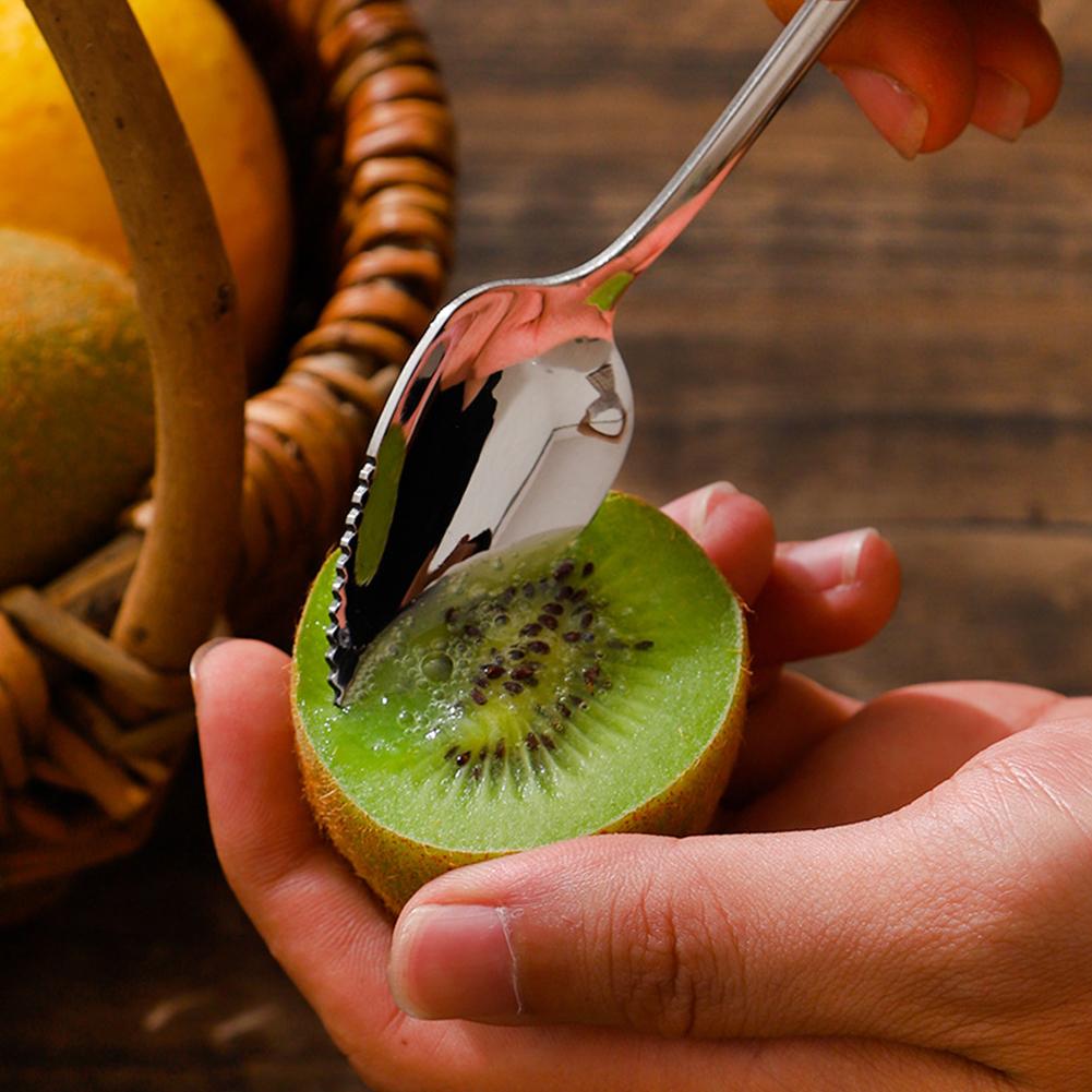 4/1pcs Grapefruit Spoon Thick Stainless Steel Scraping Coffee Spoons Tableware Fruit Teaspoons S4Z6