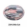 Handmade DIY Rainbow Adient Yarn Scarf  Tail Line Finger Knitting Cozy  Nest  Cuion Thi Ice Strip Yarn