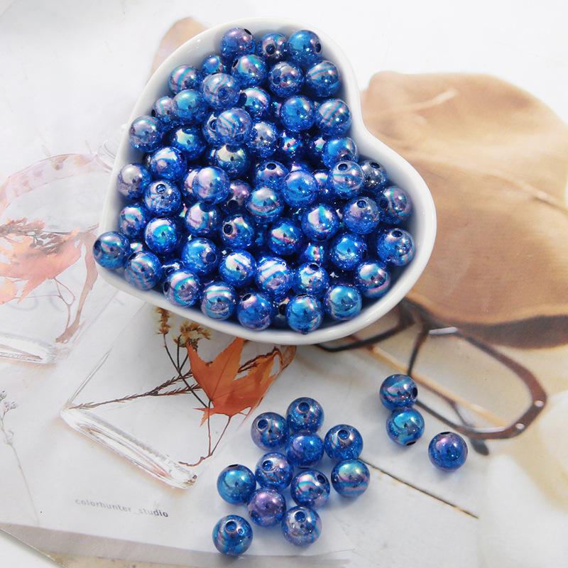 Acrylic AB Crushed Flower Bubble Round Beads for DIY Bracelet Jewelry Making