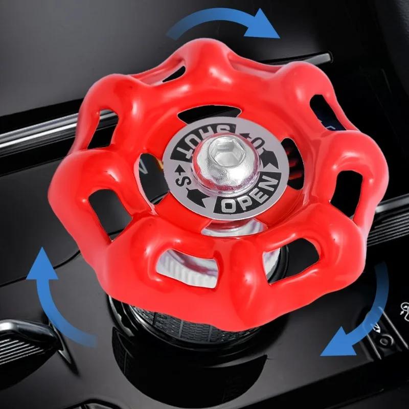 Car One Key Start Button Valve Decor Accessories Central Control Rotation One Click Start Button Industrial Valve Decoration