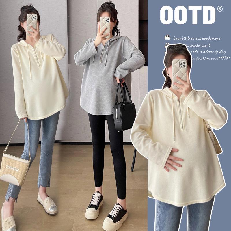 2026 Spring/Autumn Versatile Korean Style Loose Hooded T-shirt M