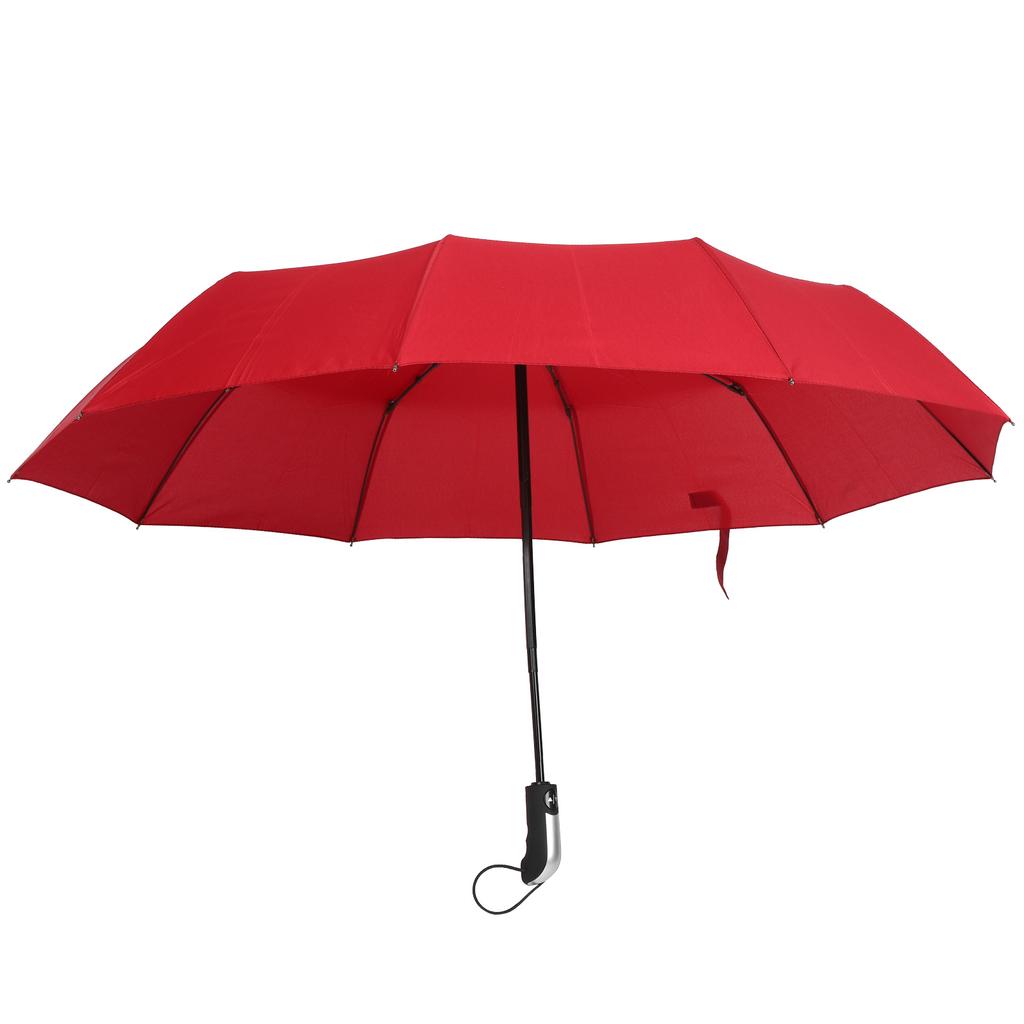 Automatic Umbrella Black Steel TenBones Folding HighDensity AntiCollision Compact Umbrella for Sunshade and Rain