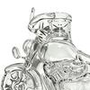 Motorcycle Whiskey Decanter, Borosilicate Glass Wine Bottle with Stopper, 380ml Creative Liquor Dispenser for Home Bar Decor Gift