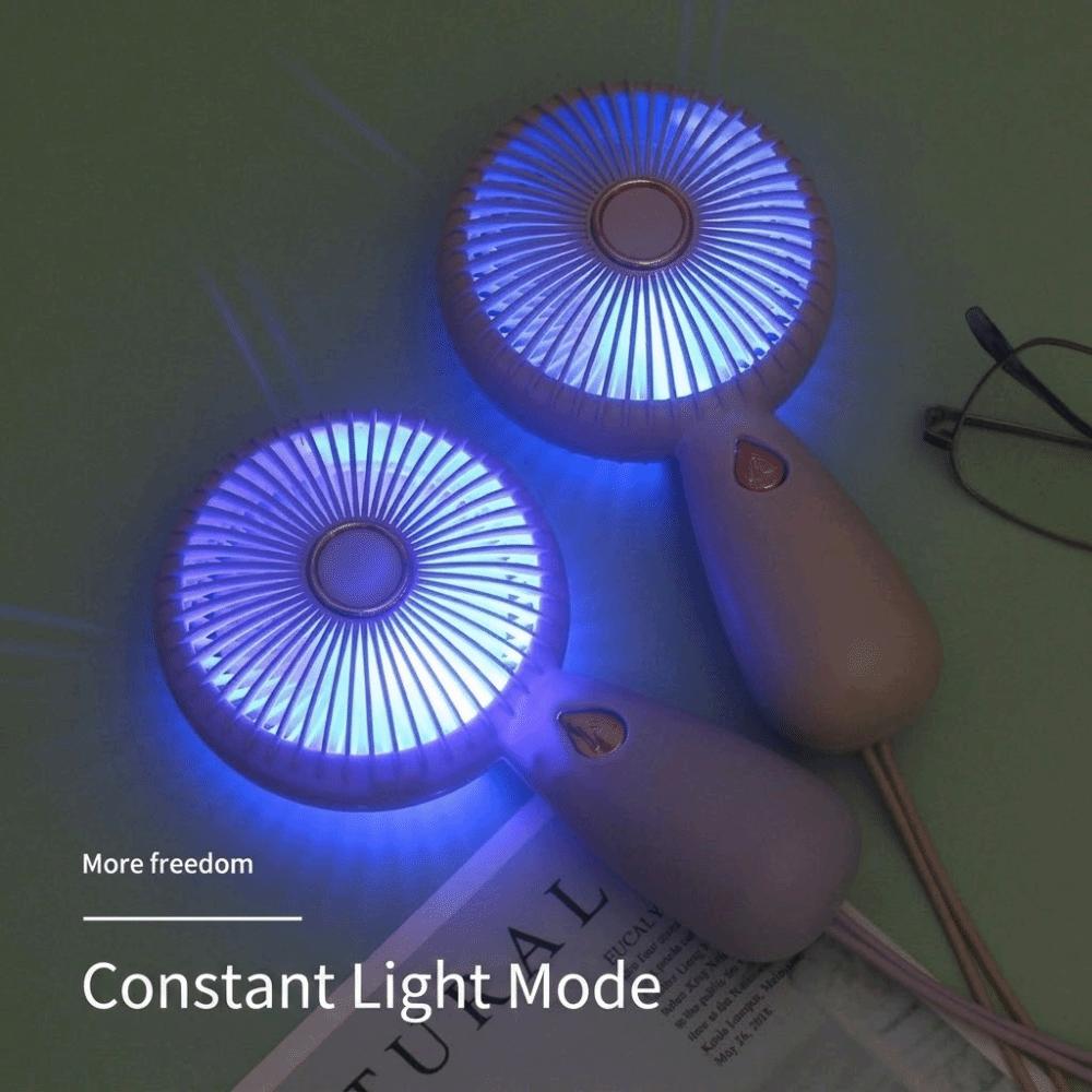 High Quality Silent Operation Hand Holding Fan USB Charging Portable USB Mini Fan Light Small Fan Student Dormitory
