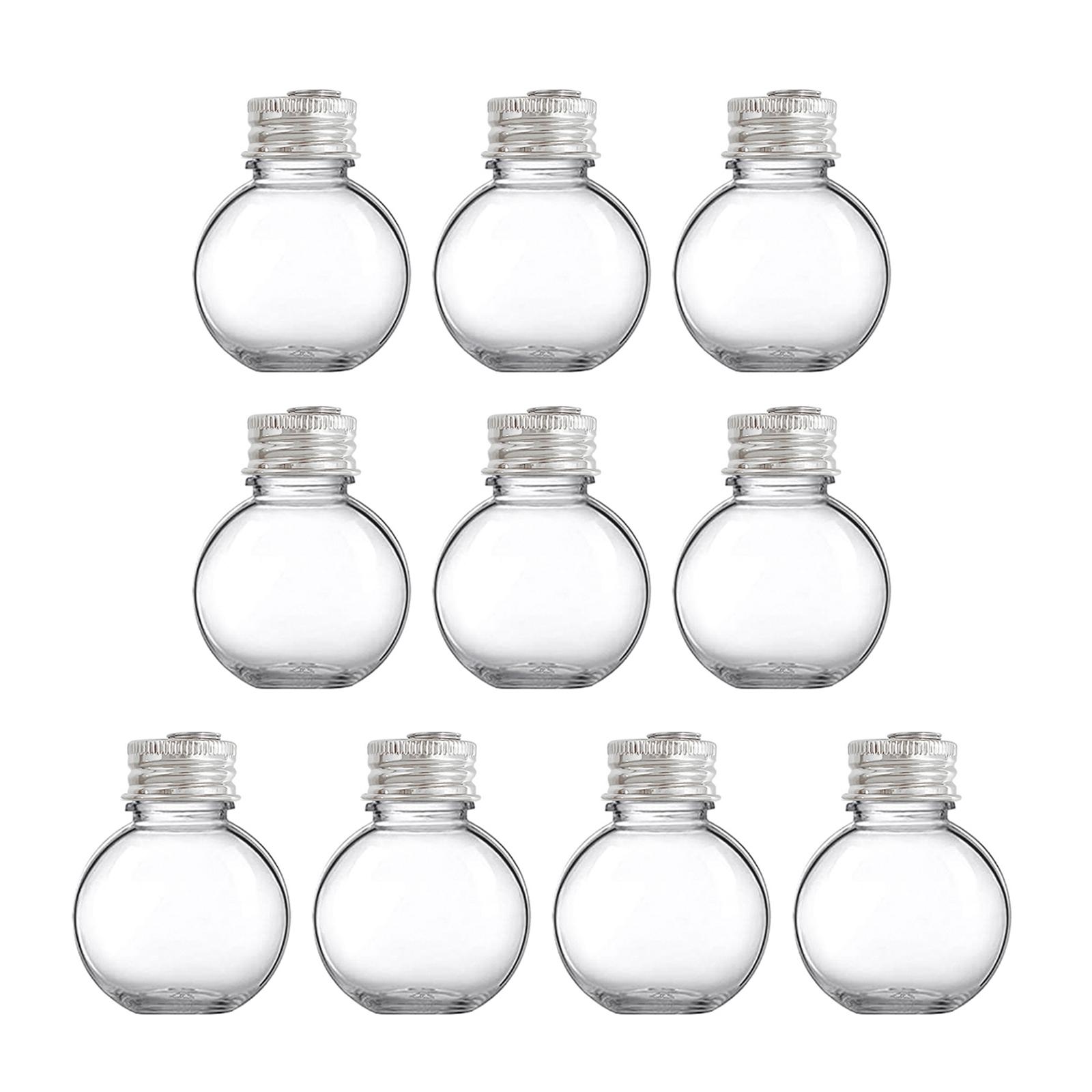 

10 шт./набор 50 мл прозрачные рождественские безделушки, наполняемые съемными металлическими подвесками для домашнего и праздничного украшения своими руками 1