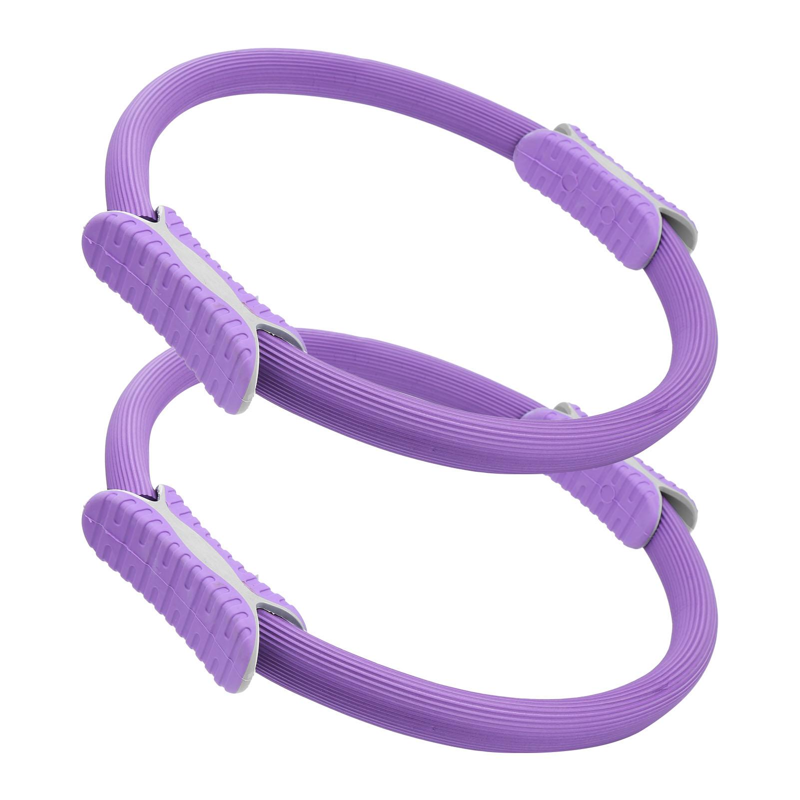 

2 шт. Круг для йоги Пилатес Фитнес Сопротивление Двуручный Тренажерный зал Колесо сопротивления Фиолетовый