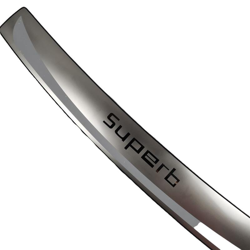 Stainless Steel Rear Bumper Protector Sill Trunk Guard Cover Trim Car Styling  for Skoda Superb