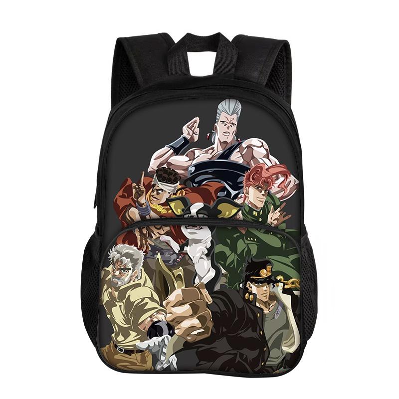 JoJo's Bizarre Avontuur Ronde Voorzak Rugzak Veelzijdig Mode Trend Cartoon Jongen en Meisje School Verjaardag Beste Cadeau