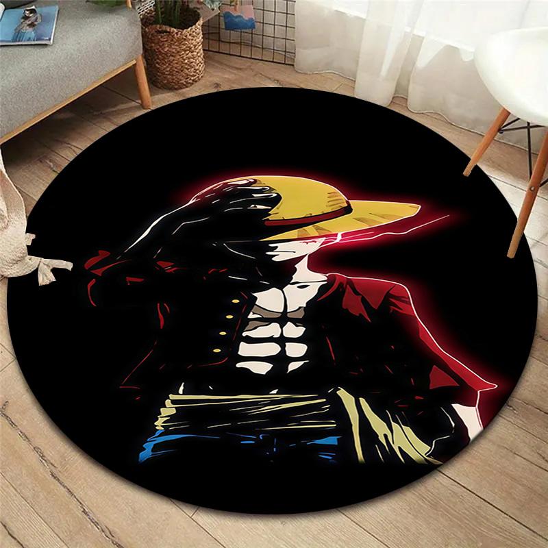Luffy D Round Area Rug Carpet Rug For Living Room Bedroom Sofa Playroom Decor Nonslip Floor Mat
