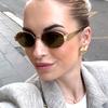 Vintage Oval Sunglasses  New Stylish Metal Rim Outdoor Shades Trendy Fashion Luxury Brand Design Anti-UV Sun Glasses