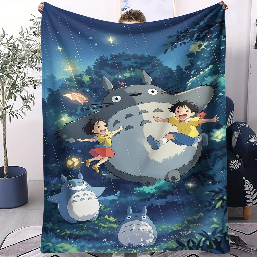 Coperta Classica Anime di Hayao Miyazaki per Ufficio Viaggio Comfort Tempo Libero Campeggio Viaggio Coperta Universale Multifunzionale Regalo Ventilatore