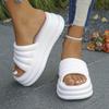 Women's Chunky Platform Slippers Summer Comfort Soft Thick Bottom Slides Woman for Sandals 2024 Open Toe Non-slip Beach Shoes