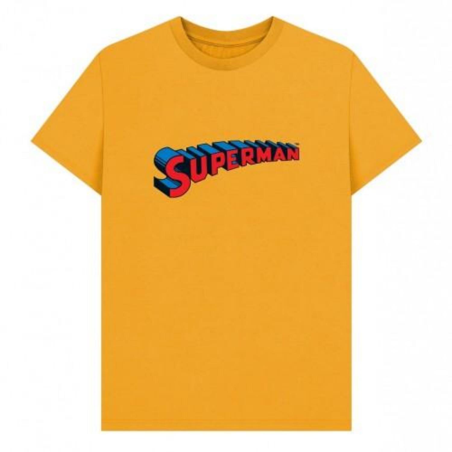 SUPERMAN Unisex Adult Official Graphic Logo T-Shirt S чёрный