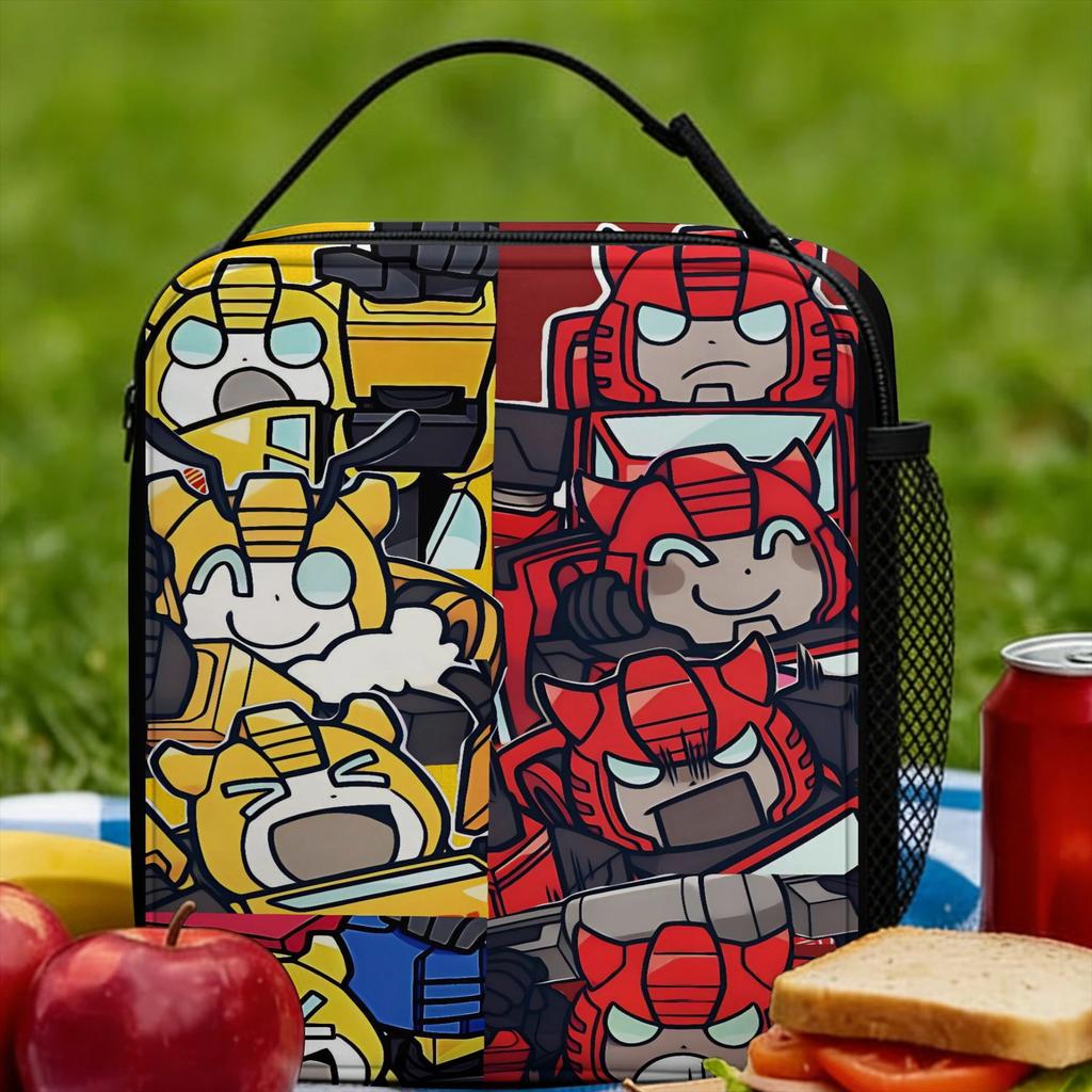 Transformered Cartoon Lunch Bag Convenient Lunch Box Adult School Custom Cooler Bag Fun Waterproof Thermal Lunch Bags
