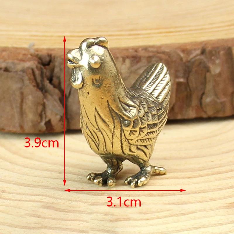 1PC Chinese New Year Ornament Sculpture Copper Miniatures Figurines Desk Decoration Pure Copper Animals Statue Ornament Home