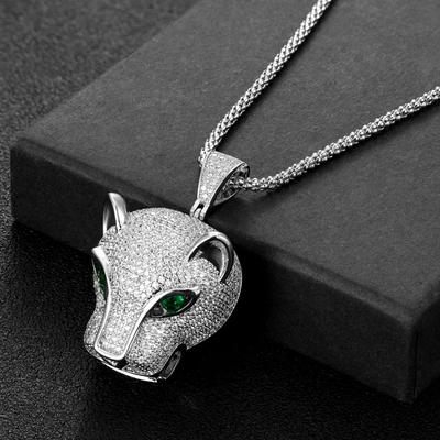 Zlxgirl Classic Leopard Pendant Necklace of Wedding Jewelry Sets Brand AAA Mirco Paved Zircon Bridal Chain Necklace Couple Gift