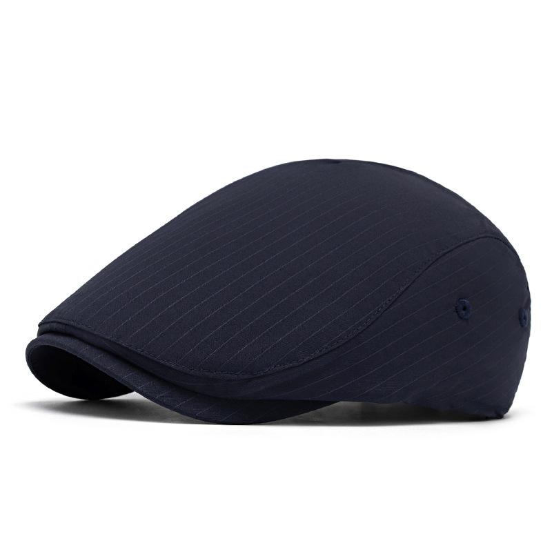 Beret Men's Spring Summer Striped Forward Cap Retro Sun Protection Sun Hat Outdoor Cap