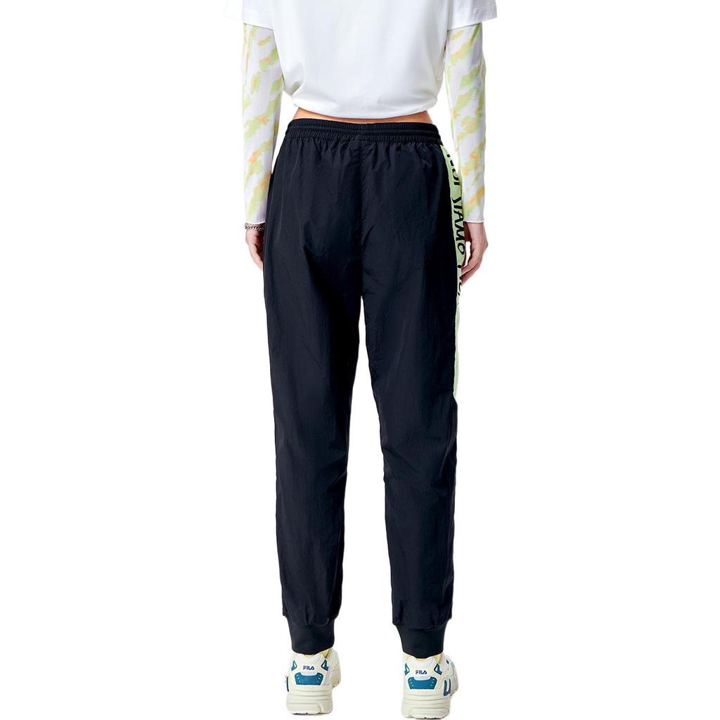 Fila Fusion Retro Sports Printed Loose Woven Jogger Pants Women Bottoms Deep-Black T11W131803F-BK