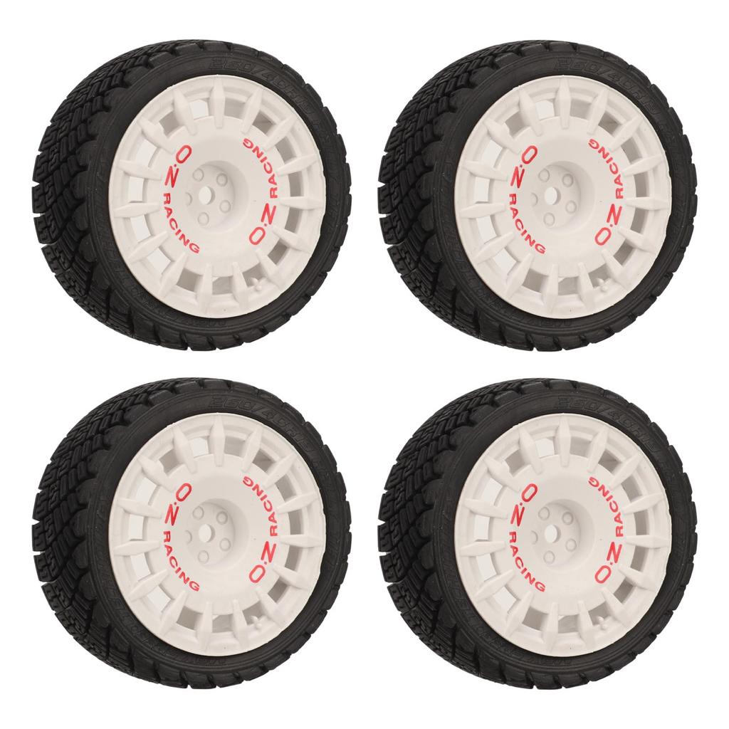 4 Pcs RC Car Tire Rubber Wheels High Wear Resistance Strong Cushioning 1Celsius10 RC On Road Tyres for