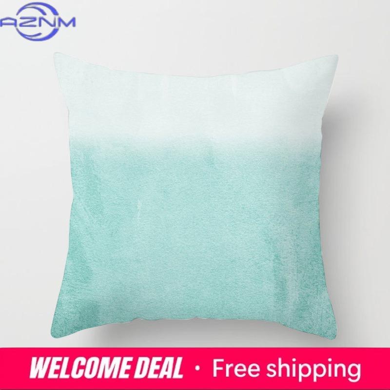 45X45Cm Light Blue Green Mint Cushion Cover Modern Geometric Print Boho Decorative Pillow Sofa Throw