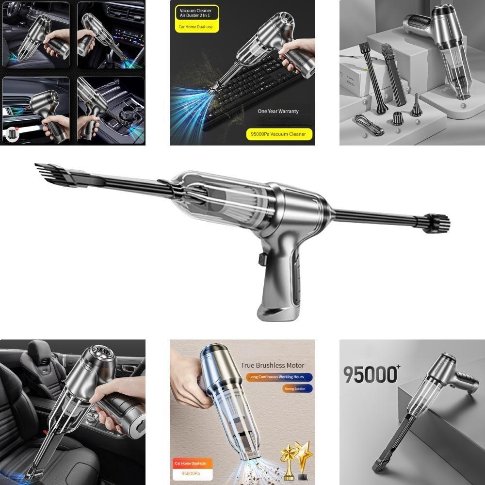 95000Pa aspirador de pó portátil sem fio para carro, mini aspirador de pó para carro, casa, teclado, robô de limpeza