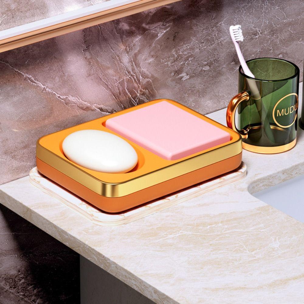 

Пластиковая мыльница Двухслойный держатель для мыла Безводная мыльница для дома