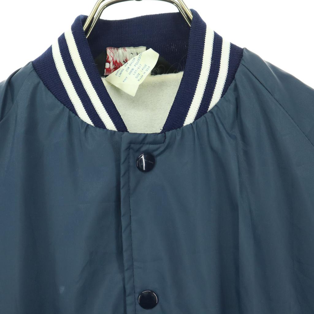 SPORTS MASTER 70s Vintage Long Sleeve Nylon Stajan L Navy Men's Used