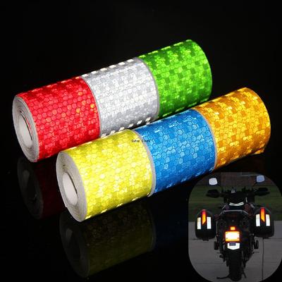 Reflektierende Fahrradaufkleber 5cm*3M Leuchtende Sterne Weiß Rot Fluoreszierend Gelb Orange Wasserdichte Stark Haftende Klebebänder Für LKW