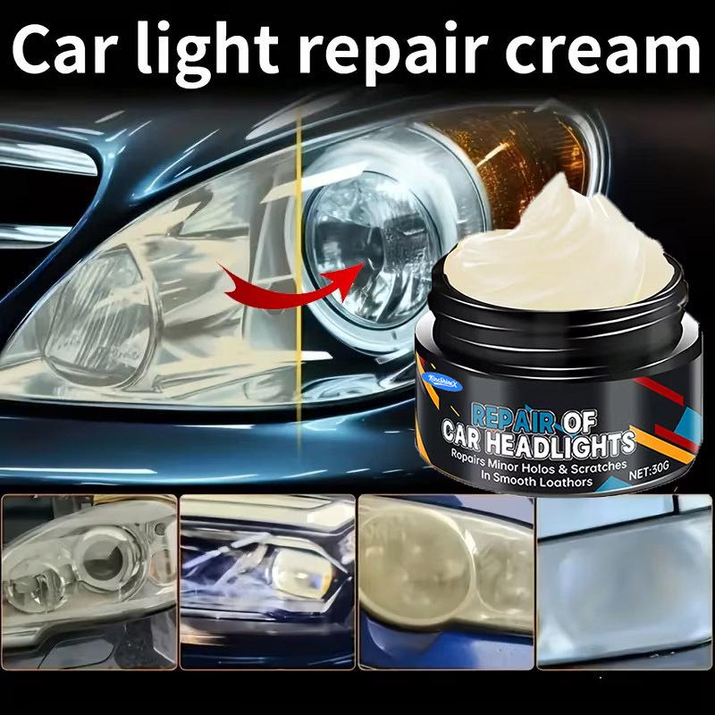 Car Headlight Restoration Kit, Remove Scratches & Yellowing, Anti-Oxidation Polish Paste, Foggy Lens Repair, Long-Lasting UV Protection Coating