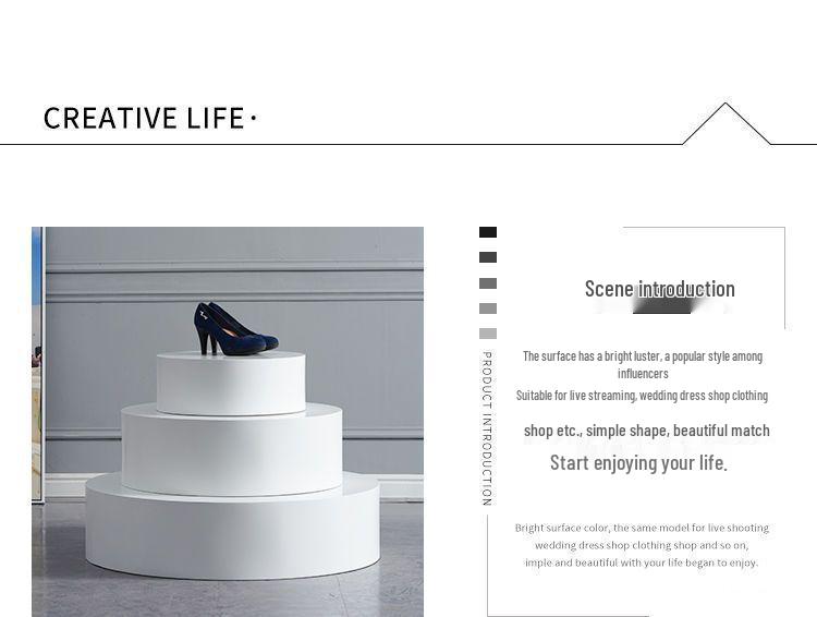 Circular Exhibition Stand: High & Low Platforms with Mannequin Base for Clothing Store Display