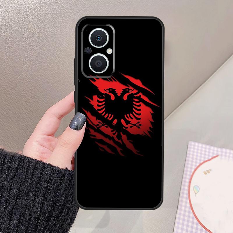 

Albanian Flag Eagle Funda For OPPO Reno 13 11 12 14 Pro 13F 14F 12F 11F 7 8 Lite OPPO Find X5 X6 X8 X9 Pro Case OPPO Reno13