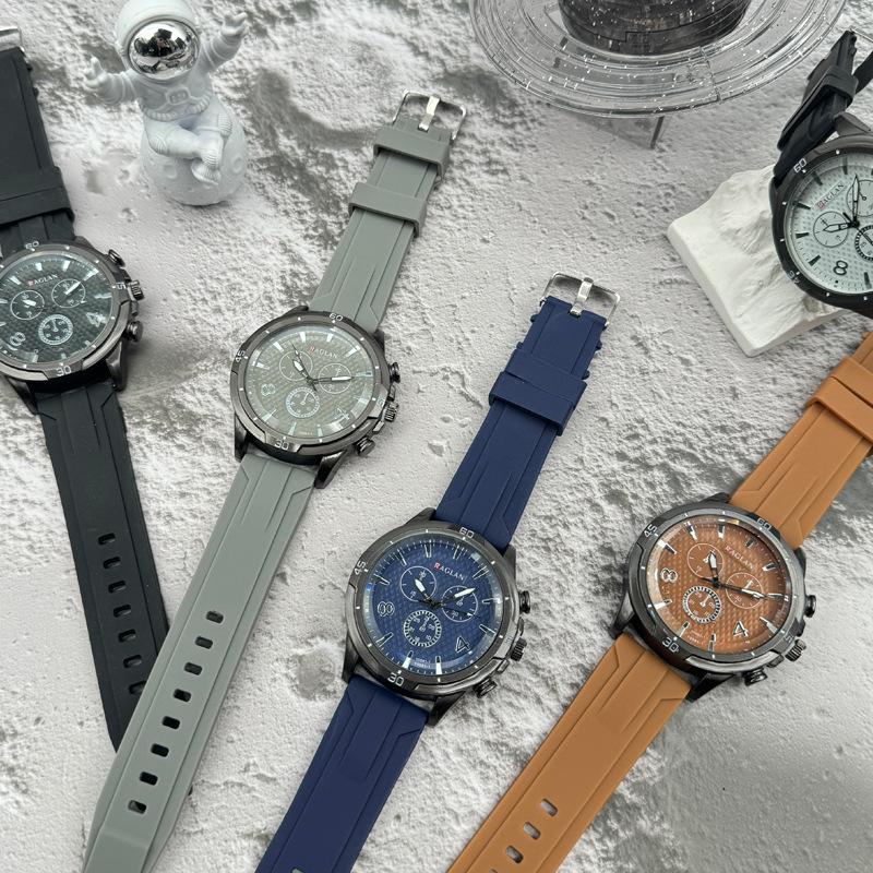 JYL Men's Watch Business  Calendar Silicone Strap